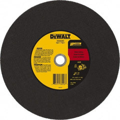 DeWALT - 16" 24 Grit Aluminum Oxide Cutoff Wheel - 5/32" Thick, 1" Arbor, 4,700 Max RPM, Use with Chop Saws - USA Tool & Supply