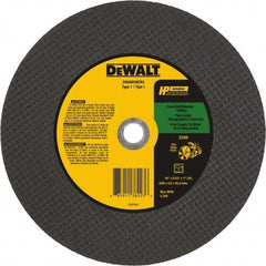 DeWALT - 16" 24 Grit Silicon Carbide Cutoff Wheel - 5/32" Thick, 1" Arbor, 4,700 Max RPM, Use with Chop Saws - USA Tool & Supply