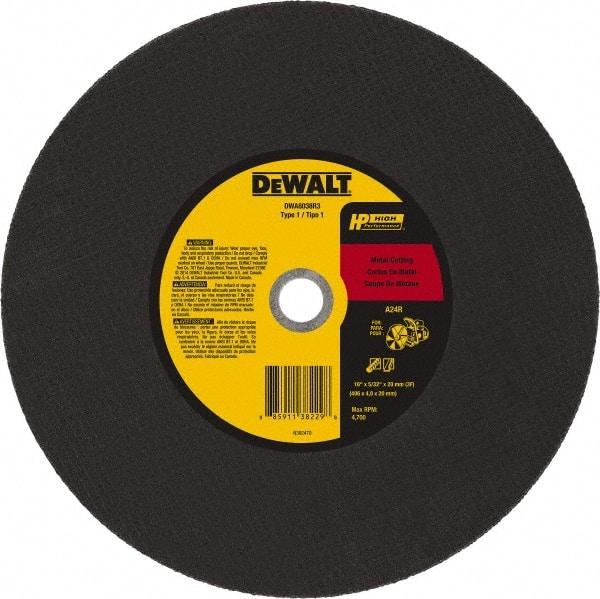 DeWALT - 16" 24 Grit Aluminum Oxide Cutoff Wheel - 5/32" Thick, 20mm Arbor, 4,700 Max RPM, Use with Chop Saws - USA Tool & Supply