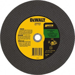 DeWALT - 16" 24 Grit Aluminum Oxide Cutoff Wheel - 5/32" Thick, 20mm Arbor, 4,700 Max RPM, Use with Chop Saws - USA Tool & Supply