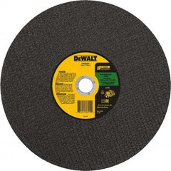 DeWALT - 14" 24 Grit Silicon Carbide Cutoff Wheel - 1/8" Thick, 20mm Arbor, 5,500 Max RPM, Use with Chop Saws - USA Tool & Supply