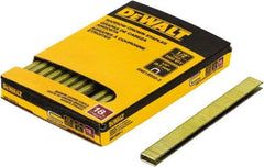 DeWALT - 1/2" Long x 1/4" Wide, 18 Gauge Crowned Construction Staple - Steel, Copper Finish, Chisel Point - USA Tool & Supply