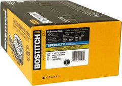 Stanley Bostitch - 13 Gauge 2-1/2" Long Siding Nails for Power Nailers - Steel, Galvanized Finish, Smooth Shank, Coil Wire Collation, Round Head, Blunt Diamond Point - USA Tool & Supply