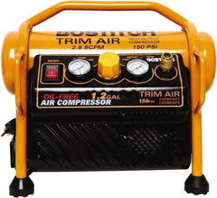 Stanley Bostitch - 1.5 hp, 2.80 CFM, Trim Air Compressor - 1.2 Gal Tank, 12 Amp, 120 psi, 110 AC - USA Tool & Supply