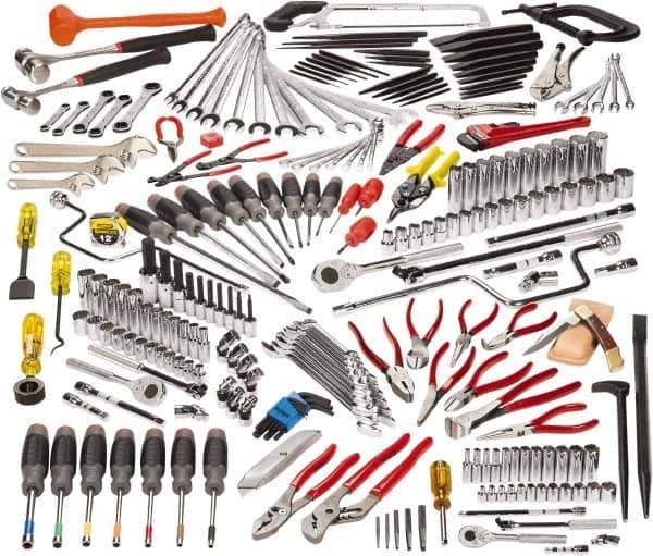 Proto - 229 Piece 1/4, 3/8 & 1/2" Drive Master Tool Set - Comes in Top Chest - USA Tool & Supply