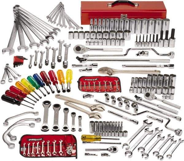 Proto - 194 Piece 1/4, 3/8 & 1/2" Drive Master Tool Set - Comes in Top Chest - USA Tool & Supply