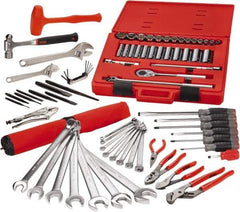 Proto - 78 Piece 1/2" Drive Master Tool Set - Comes in Tool Box - USA Tool & Supply