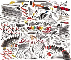 Proto - 558 Piece 1/4, 3/8 & 1/2" Drive Master Tool Set - Comes in Workstation - USA Tool & Supply