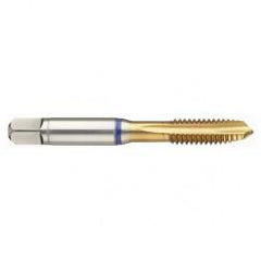 41836 2B 3-Flute PM Cobalt Blue Ring Spiral Point Plug Tap-TiN - USA Tool & Supply