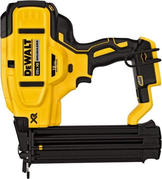 DeWALT - Cordless Brad Nailer - 18 Gauge Nail Diam, 5/8 to 2-1/8" Long Nail, Lithium-Ion Batteries Not Included - USA Tool & Supply