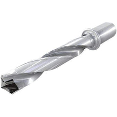 Iscar - 35 to 35.9mm Diam, 3xD, 105mm Max Drill Depth, 32mm Shank Diam, 205.3mm OAL, Replaceable Tip Drill - HFP-IQ Insert, 36 Seat Size, DFN Toolholder, Series ChamIOdrill - USA Tool & Supply