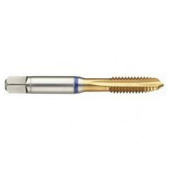 42381 2B 4-Flute PM Cobalt Blue Ring Spiral Point Plug Tap-TiN - USA Tool & Supply