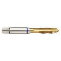 16193 2B 3-Flute PM Cobalt Blue Ring Spiral Point Plug Tap-TiN - USA Tool & Supply