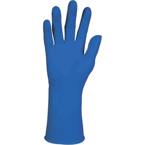 KleenGuard - Size S, 12" Long, 12 mil Thick, Supported, Neoprene/Nitrile Chemical Resistant Gloves - Textured Finish, Straight Cuff, Blue - USA Tool & Supply