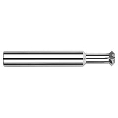 Double Angle Shank Cutters - 0.0620″ (1/16″) Cutter Diameter × 0.0310″ (1/32″) Width × 0.0620″ (1/16″) Neck Length Carbide Double Angle Shank Cutter, 2 Flutes