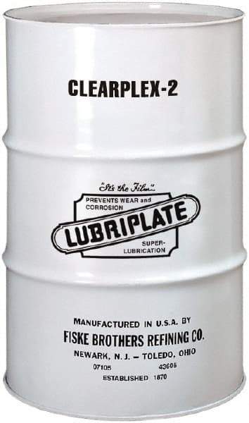Lubriplate - 400 Lb Drum Aluminum Medium Speeds Grease - Translucent, Food Grade, 400°F Max Temp, NLGIG 2, - USA Tool & Supply
