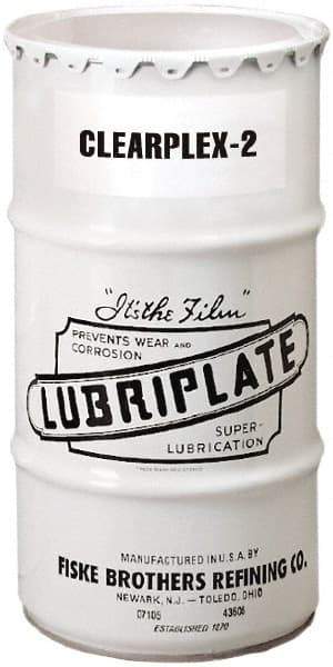Lubriplate - 120 Lb Drum Aluminum Medium Speeds Grease - Translucent, Food Grade, 400°F Max Temp, NLGIG 2, - USA Tool & Supply