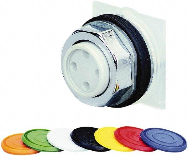 Schneider Electric - 30mm Mount Hole, Extended Straight, Pushbutton Switch - Round, Momentary (MO) - USA Tool & Supply