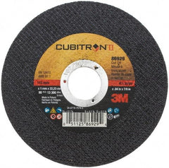 3M - 4-1/2" 60 Grit Ceramic Cutoff Wheel - 0.04" Thick, 7/8" Arbor, 13,300 Max RPM, Use with Angle Grinders - USA Tool & Supply