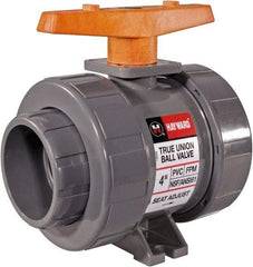 Hayward - 3" Pipe, Full Port, PVC Full Port Ball Valve - Bi-Directional, Socket Ends, Tee Handle, 225 WOG - USA Tool & Supply