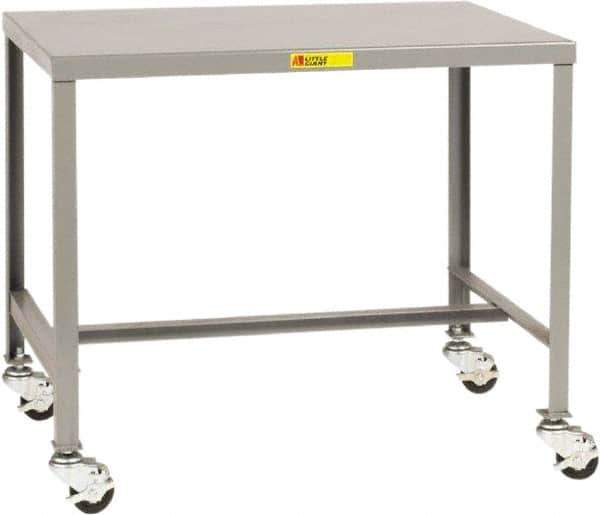 Little Giant - 24 Wide x 18" Deep x 18" High, Steel Heavy-Duty Machine Table - Fixed Legs, Gray - USA Tool & Supply