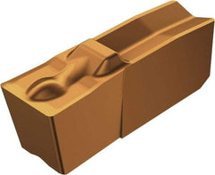 Sandvik Coromant - 25N151.3 4G Grade 1125, 2.46mm Cutting Width Carbide Grooving Insert - Neutral, 0.33mm Corner Radius, TiAlN Finish - USA Tool & Supply