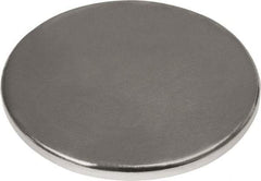 Mag-Mate - 1" Diam x 1/16" High Neodymium Rare Earth Magnet - 16.5 Lb Max Capacity, 180°F Max, Nickel Plated - USA Tool & Supply