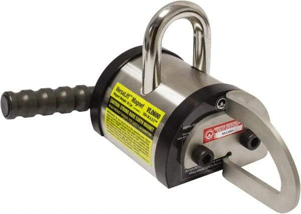 Mag-Mate - 600 Lb Load Capacity, Permanent Neo-Lift Magnet - 6-1/2" High x 5" Wide, 2 Poles - USA Tool & Supply
