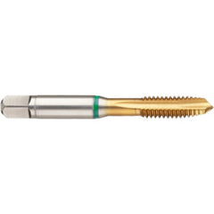 M3 × 0.5 3FL 6H Cobalt Spiral Point Plug Green Ring Tap-TiN - USA Tool & Supply