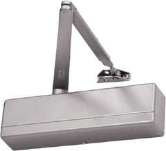 Sargent - Adjustable Solid Door Closer Manual Damper - Aluminum (Satin) Finish - USA Tool & Supply