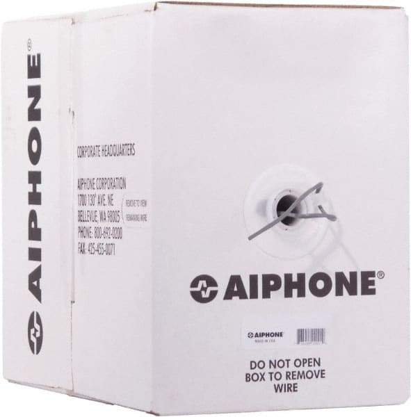 Aiphone - 22 AWG, 2 Wire, 1,000' OAL Shielded Automation & Communication Cable - PVC Insulation, 0.0253" OD - USA Tool & Supply