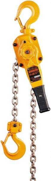 Harrington Hoist - 5,500 Lb Lifting Capacity, 10' Lift Height, Lever Hoist - Made from Chain, 81 Lb Avg Pull to Lift Rated Load, 1 Chain - USA Tool & Supply
