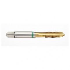 41168 2B -Flute Cobalt Green Ring Spiral Point Plug Tap-TiN - USA Tool & Supply