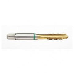 41168 2B -Flute Cobalt Green Ring Spiral Point Plug Tap-TiN - USA Tool & Supply