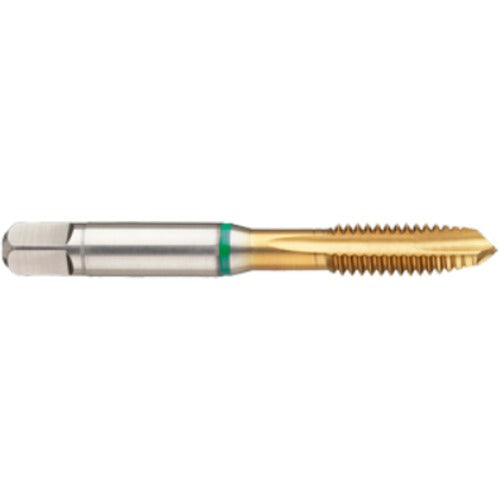‎6-32 3FL 2B Cobalt Spiral Point Plug Green Ring Tap-TiN - USA Tool & Supply