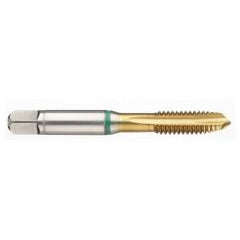 1-1/8-12 2B -Flute Cobalt Green Ring Spiral Point Plug Tap-TiN - USA Tool & Supply