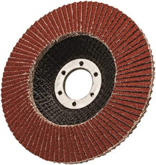 3M - 40 Grit, 4" Disc Diam, 5/8" Center Hole, Type 29 Ceramic Flap Disc - 15,000 Max RPM, Cloth Backing, Arbor Attaching System, Coated - USA Tool & Supply