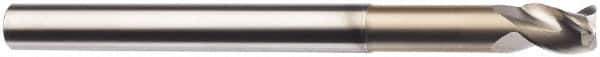 SGS - 5/8", 3/4" LOC, 5/8" Shank Diam, 6" OAL, 3 Flute, Solid Carbide Square End Mill - Single End, TiB2 Finish, Spiral Flute, 38° Helix, Centercutting, Right Hand Cut, Right Hand Flute, Series 43 - USA Tool & Supply