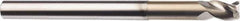 SGS - 1/2", 3 Flute, Single End, Solid Carbide, 0.015" Corner Radius End Mill - 6" OAL, 38° Helix, Right Hand Flute, 5/8" LOC, Right Hand Cut, 4-1/4" Extended Reach - USA Tool & Supply