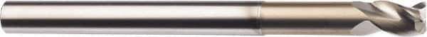 SGS - 3/4", 3 Flute, Single End, Solid Carbide, 0.19" Corner Radius End Mill - 6" OAL, 38° Helix, Right Hand Flute, 1" LOC, Right Hand Cut, 3-3/8" Extended Reach - USA Tool & Supply