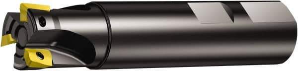 Sandvik Coromant - 12mm Cut Diam, 10mm Max Depth of Cut, 16mm Shank Diam, 2.6772" OAL, Indexable Square Shoulder End Mill - Multiple Insert Styles, Weldon Shank, 90° Lead Angle, Through Coolant, Series CoroMill 390 - USA Tool & Supply