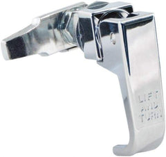 Made in USA - 2-1/4" Long x 3/4" Wide x 2.78" High, Lift & Turn Compression Latch - Zinc Plated Steel, with Polished Chrome Finish - USA Tool & Supply