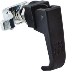 Made in USA - 2-1/4" Long x 3/4" Wide x 2.78" High, Lift & Turn Compression Latch - Zinc Plated Steel, with Black Powder Coat Finish - USA Tool & Supply
