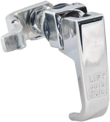 Made in USA - 2-1/4" Long x 3/4" Wide x 2.78" High, Lift & Turn Compression Latch - Zinc Plated Steel, with Polished Chrome Finish - USA Tool & Supply