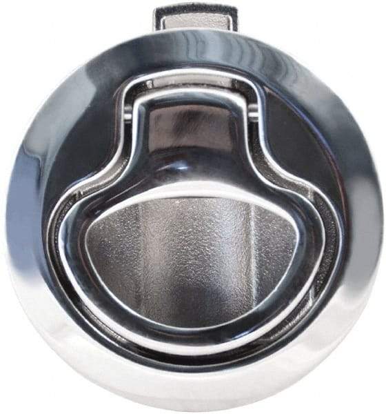Value Collection - 1.96" Long x 0.88" Wide x 2.82" High, Flush Pull Latch - 316 Stainless Steel, with Electropolished Finish - USA Tool & Supply