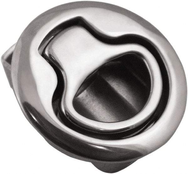 Value Collection - 1.96" Long x 0.88" Wide x 2.82" High, Flush Pull Latch - 316 Stainless Steel, with Electropolished Finish - USA Tool & Supply