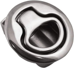 Value Collection - 1.96" Long x 0.88" Wide x 2.82" High, Flush Pull Latch - 316 Stainless Steel, with Electropolished Finish - USA Tool & Supply