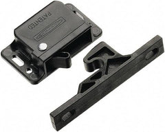 Made in USA - 2.83" Long x 0.67" Wide x 1.05" High, Grabber Catch Latch - Plastic, with Black Finish - USA Tool & Supply