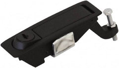 Made in USA - 4.29" Long x 1.61" Wide x 3.31" High, Lever Latch - Zinc Plated Steel, with Black Powder Coat Finish - USA Tool & Supply