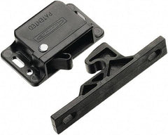 Made in USA - 2.83" Long x 0.67" Wide x 1.05" High, Grabber Catch Latch - Plastic, with Black Finish - USA Tool & Supply